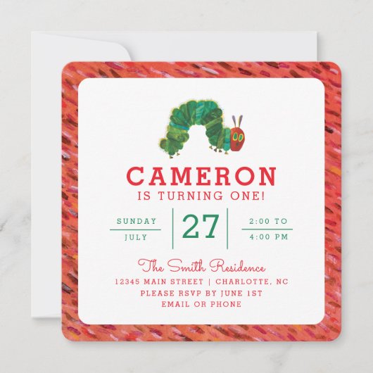 De zeer hongerige driekleepijlerdag kaart (Voorkant)