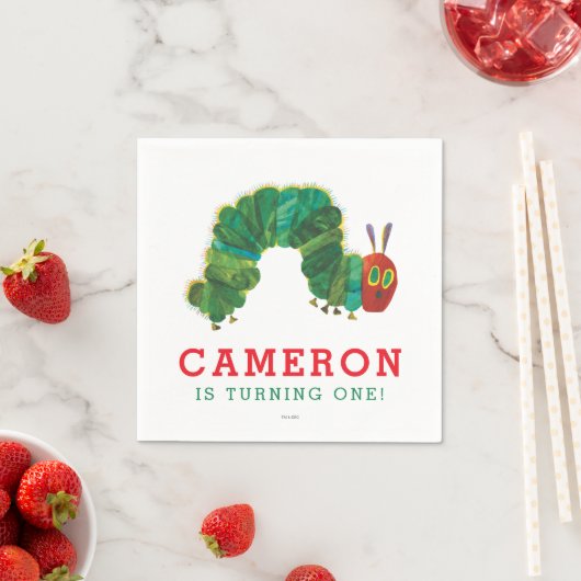 De zeer hongerige driekleepijlerdag servetten (Insitu)