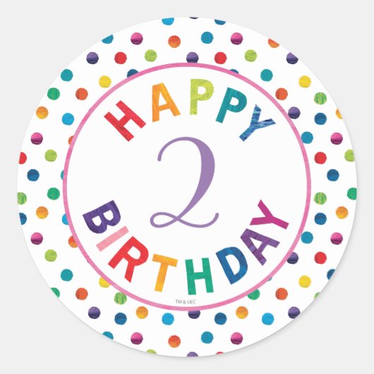 De zeer hongerige driepijlervlinder Birthday Ronde Sticker (Voorkant)