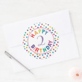 De zeer hongerige driepijlervlinder Birthday Ronde Sticker (Envelop)