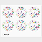 De zeer hongerige driepijlervlinder Birthday Ronde Sticker (Vel)