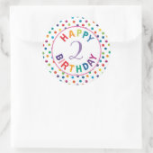 De zeer hongerige driepijlervlinder Birthday Ronde Sticker (Tas)
