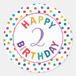 De zeer hongerige driepijlervlinder Birthday Ronde Sticker