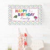 De zeer hongerige driepijlervlinder Birthday Spandoek (Insitu)