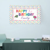 De zeer hongerige driepijlervlinder Birthday Spandoek (Beurs)
