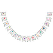 De zeer hongerige driepijlervlinder Birthday Vlaggetjes (Alle)