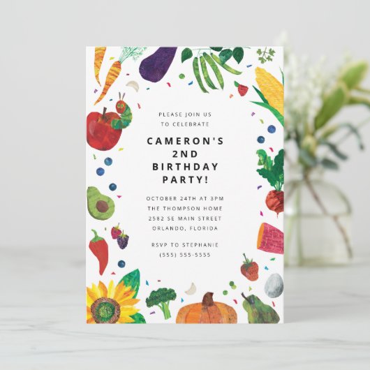 De zeer hongerige driepijlervruchtendag kaart (Staand voorkant)