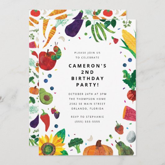 De zeer hongerige driepijlervruchtendag kaart (Voorkant / Achterkant)