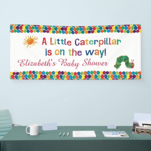 De zeer hongerige rups Baby Shower Spandoek (Beurs)