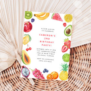 De zeer hongerige rups fruit verjaardag kaart
