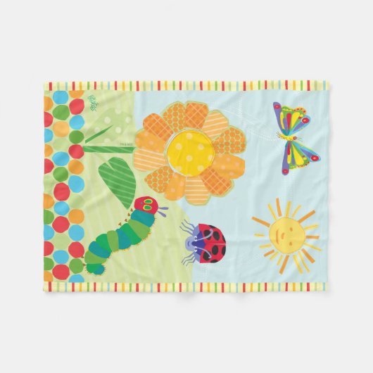 De zeer hongerige rups Good Morning Sunshine Fleece Deken (Voorkant (Horizontaal))