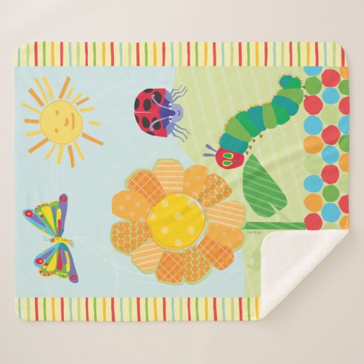 De zeer hongerige rups Good Morning Sunshine Sherpa Deken (Voorkant (horizontaal))