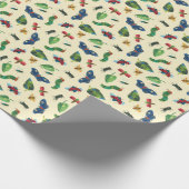 De zeer hongerige rups kan een vriendelijk patroon cadeaupapier (Hoek)