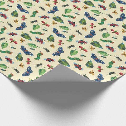 De zeer hongerige rups kan een vriendelijk patroon cadeaupapier (Hoek)