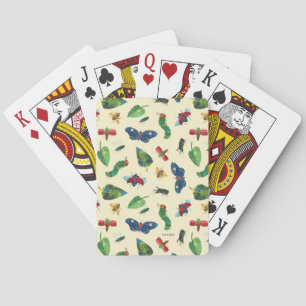 De zeer hongerige rups kan vriendelijke speelkaart pokerkaarten