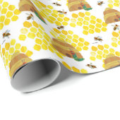 De zeer hongerige rups redt het bijenpatroon cadeaupapier (Rol Hoek)