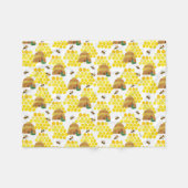 De zeer hongerige rups redt het bijenpatroon fleece deken (Voorkant (Horizontaal))