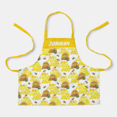 De zeer hongerige rups redt het bijenpatroon schort (Voorkant)