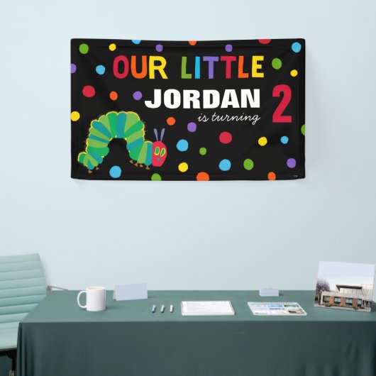 De zeer hongerige rups schoolbord verjaardag spandoek (Beurs)