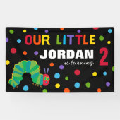 De zeer hongerige rups schoolbord verjaardag spandoek (Horizontaal)