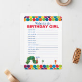 De zeer hongerige rups Verjaardagswensen Notitiekaartje (Voorkant / Achterkant in situ)