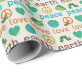 De zeer hongerige rups Vrede houdt van de Aarde Cadeaupapier (Rol Hoek)