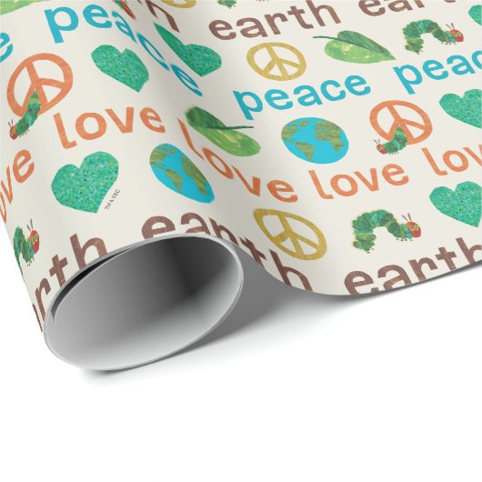 De zeer hongerige rups Vrede houdt van de Aarde Cadeaupapier (Rol Hoek)
