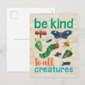 De zeer hongerige rups wees vriendelijk voor alle  briefkaart (Voorkant / Achterkant)