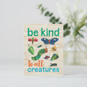 De zeer hongerige rups wees vriendelijk voor alle  briefkaart (Staand voorkant)