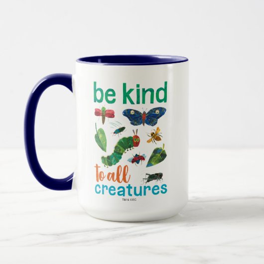 De zeer hongerige rups wees vriendelijk voor alle  mok (Links)