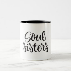 DE ZEER SPECIALE **SOUL SISTER** Tone KOFFIE Tweekleurige Koffiemok