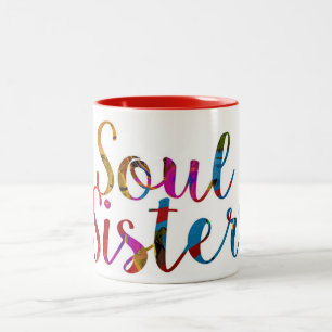 DE ZEER SPECIALE **SOUL SISTER** Tone KOFFIE Tweekleurige Koffiemok