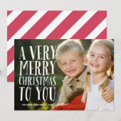 De zeer Vrolijke Kaart van de Foto van de Vakantie (Voorkant / Achterkant)