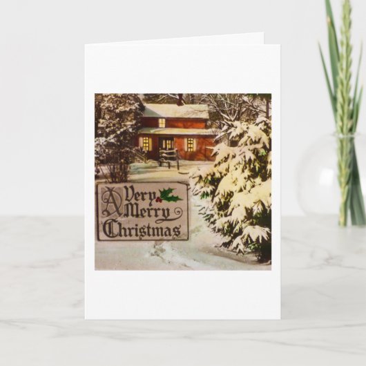 De zeer Vrolijke Klassieke Traditionele Winter van Feestdagen Kaart (Voorkant)