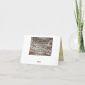 De Zeeschelpen van het Zandkasteel van het strand Bedankkaart (Achterkant)