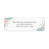 De Zeeshells van het Adres van de terugkeer Beach  Etiket (Voorkant)