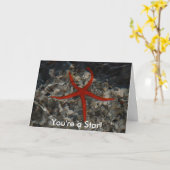 De zeester, u is een Ster! Kaart (Gele Bloem)