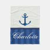 De zeevaart Blauwe Naam van de Douane van het Fleece Deken (Voorkant)