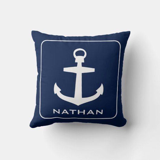 De zeevaart Douane van de Naam van het Anker Kussen (Achterkant)