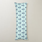 De zeevaart Stippen van de Munt en Marineblauwe Lichaamskussen (Achterkant (Verticaal))