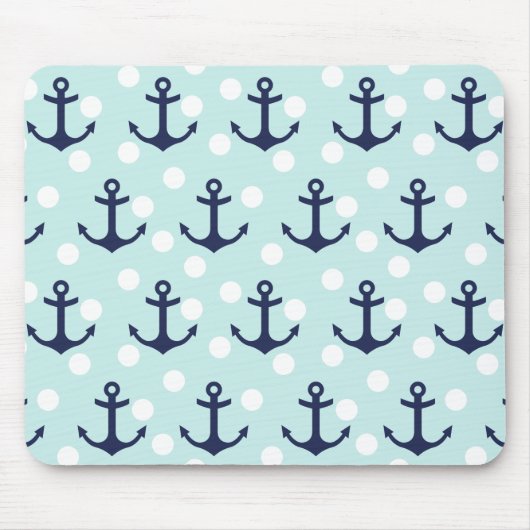 De zeevaart Stippen van de Munt en Marineblauwe Muismat (Voorkant)