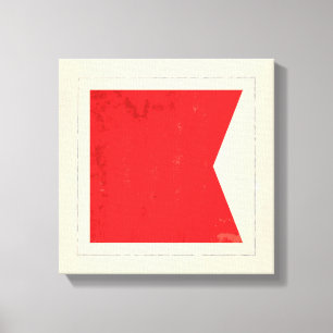 De zeevaart Vlag van het Signaal van de Brief "B" Canvas Afdruk