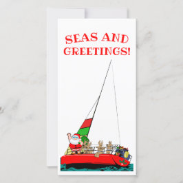 De ZeevaartKerstkaart van zeeen en van Groeten Feestdagenkaart