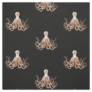 De zeevaartzwarte van de octopus stof