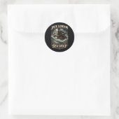 De Zeewolf Ronde Sticker (Tas)