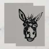 De Zegel van het Gezicht van de ezel Feestdagenkaart (Voorkant / Achterkant)