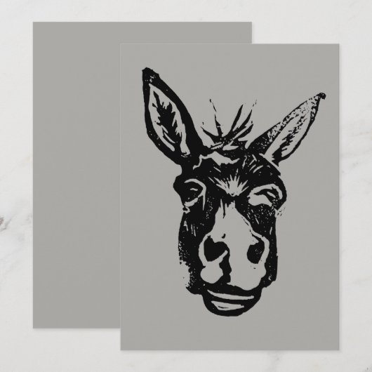 De Zegel van het Gezicht van de ezel Feestdagenkaart (Voorkant / Achterkant)