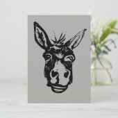 De Zegel van het Gezicht van de ezel Feestdagenkaart (Staand voorkant)