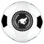 De zegel van Noord-Amerika Voetbal (Gedraaid)