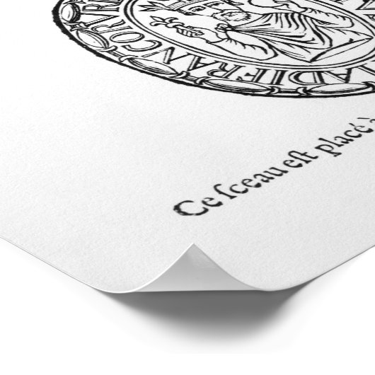 De zegels van Hugues Capet en Robert II de Pious Poster (Hoek)